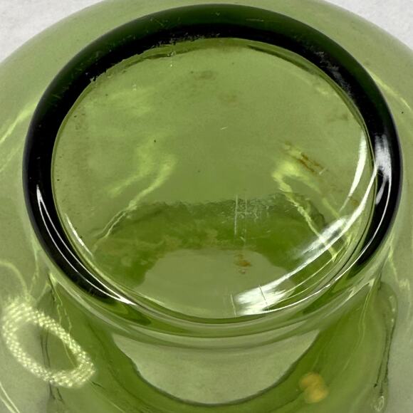 Vintage Green Glass Fluted Mini Vase/ Bowl - Picture 3 of 5